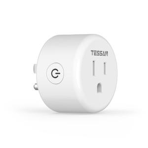 Smart Plug, TESSAN WiFi Outlet Compatible with Alexa and Google Assistant, Mini Bluetooth Socket Remote Control with Timer Function, No Hub Required, 2.4G WiFi, 4 Pack