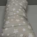 Moonsea Toddler Nap Mat with Pillow Fleece Minky Blanket, Lightweight, Soft Perfect for Kids Preschool, Daycare, Travel Sleeping Bag Boys and Girls, 21" x 50" Fit Standard Cot (Beige Grey)