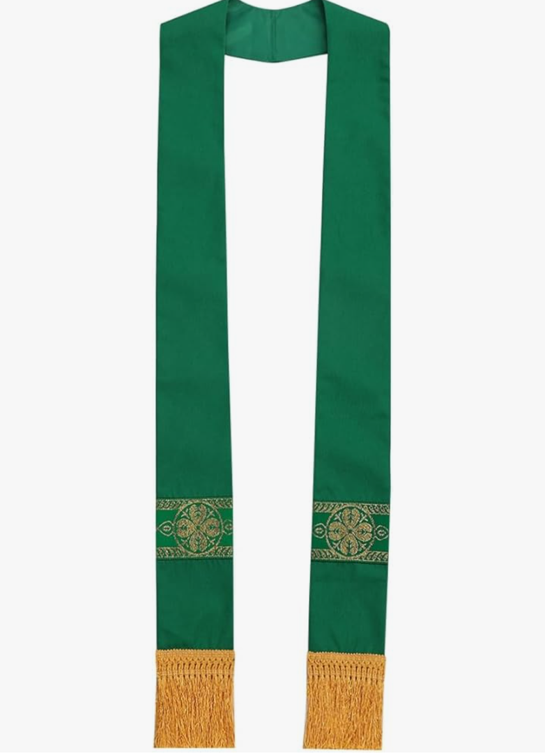 FAD-4U Catholic Clergy Stole with Embroidery for Priest and Pastor