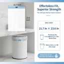 150 Count 6 Gallon Trash Bags Drawstring - 1.1 Mil Heavy Duty Medium Garbage Bags,22.5 Liter Strong Plastic Can Liners Unscented,Thick Waste Basket Bags for Bathroom Office Kitchen