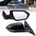 Right Passenger Side Mirror Compatible With 2021 2022 2023 2024 2025 2026 Hyundai Elantra With Manual Folding Power Glass Heated Blind Spot Turn Signal Black Replace#87620AA170(8Pins)