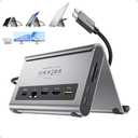 MacBook Pro Docking Station Dual Monitor 4K@60Hz for MacBook Pro/Air M3 Pro/M4/M5, PULWTOP USB C Docking Station Stand Laptop Dock with 2 HDMI, PD, Ethernet, USB A/C 10Gbps, Audio, SD/TF, USB 2.0