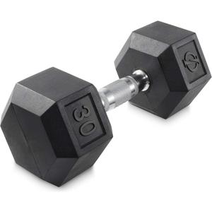 Philosophy Gym Rubber Coated Hex Dumbbell Hand Weights 30 LB