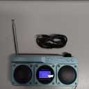 SEMIER Small Digital FM Radio Bluetooth Speaker, Handheld Rechargeable Radio Wireless Speaker, LCD Display, Double Speakers, Headphone Jack, Support USB/Micro SD Card MP3 Play for Home Outdoor (No AM)