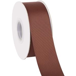 Ribbonitlux 1.5" Wide Solid Grosgrain Ribbon 25 Yards (850-Brown, Set for Gift Wrapping, Party Decor, Sewing Applications, Wedding and Craft