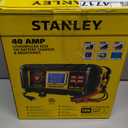 STANLEY BC40BS 40 Amp Battery Charger for Lithium or Lead Acid Batteries with Engine Start, Voltage and Alternator Check