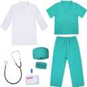 Costumerry Doctor Costume for Kids Toddler Doctor Costume for Boys Girls Halloween Dress Up Party (10-12 Years)