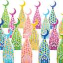 60 Pcs Gable Ramadan Gift Boxes Kareem Paper Eid Mubarak Gift Boxes Muslim Eid Mubarak Box Eid Mubarak Favors for Ramadan Party Candy Supplies Kids Goodie Wedding Mosque Decorations, 6 Designs