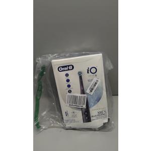 OralB iO Series 6 Rechargeable Electric Toothbrush with Visible Pressure Sensor to Protect Gums, 2 Minute Timer, 5 Cleaning Settings, 1 Replacement Toothbrush Head, and Travel Case, Black