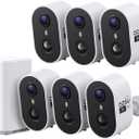 aosu Outdoor Security Cameras Wireless Home Surveillance System with aosuBase, Battery Powered, Cross-Camera Tracking, True 2K HD Color Night Vision, Spotlight, Motion Alert, Easy Setup, 6-Cam-Kit