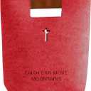 Christian Bible Cover Bag Cross Hollow-out Felt Tote Bag Holiday Gift Bag(Red) | Christmas Red, Recyclable Material