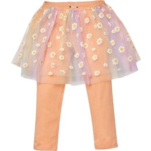 Toddler & Little Girl's Mesh Laced Ruffle Leggings Cotton Casual Tutu Pants, 7