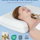 Cooling Soft Memory Foam Pillow, Cervical Neck Pillow for Side Sleepers, Back & Stomach Sleepers, Ergonomic Orthopedic Design for Neck Pain Relief and Deep Sleep, CertiPUR-US, White (Standard Size: 23.6"L x 15.7"W soft)