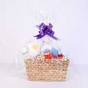 Gift Baskets Empty to Fill, Woven Storage Basket for Baby Shower, Empty Gift Basket with Gift Bag & Ribbon, Nursery Organizer Bin, Natural Color (1-Pack)