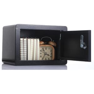 1 Pcs Locking Medicine Box Small Metal Locker 1 Door 6.3" H Single Lockable Metal Cubby Black Lockable Storage Cabinet with Key Stackable File Cabinet for Dorm Office School Living Room