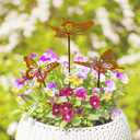 Decorative Garden Stakes, Butterfly Metal Decor for Lawn, Patio and Plants | 3 Pcs accent set, flower beds and walkways, cottagecore style, garden lovers, For Patio Yard Porch Backyard, easy placement