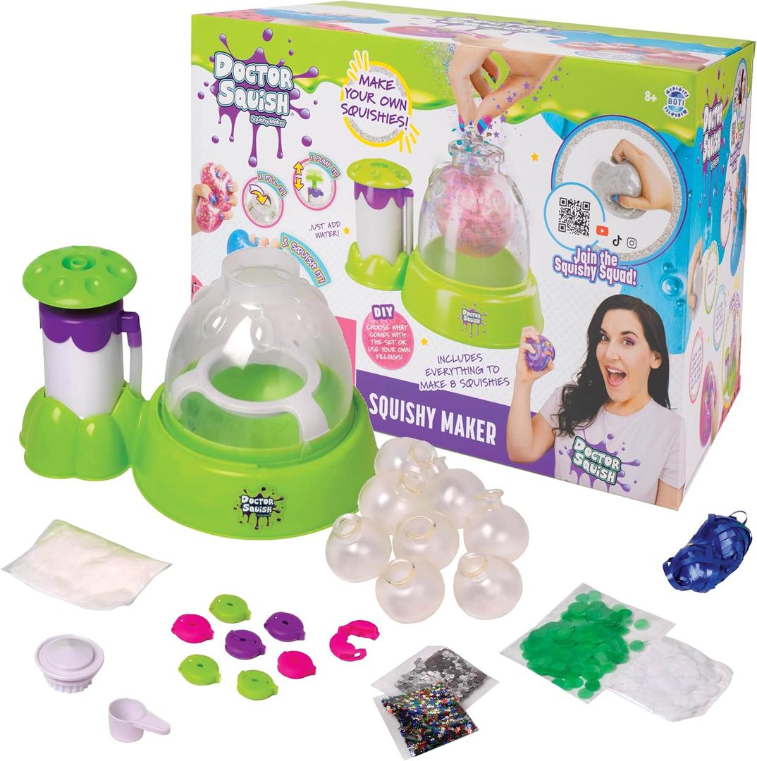 Doctor Squish Squishy Maker Station | DIY Make Your Squishies Kit | All Inclusive with Sparkles & Slime Powder | Ages 8 & Up, One Size