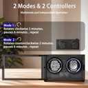ALTIUS Watch Winder for Automatic Watches,Double Automatic Watch Winder Box with Active Quiet Motor,Blue Light Smart Dual Rotation Modes Individual Control,Gift for Men and Women-B (Grey)