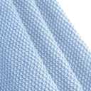 PiccoCasa 100% Cotton Knit Throw Blanket,Solid Lightweight Decorative Throws and Blankets,Soft Knitted Throw Blanket for Sofa Couch, Pale Blue 50" x 60"
