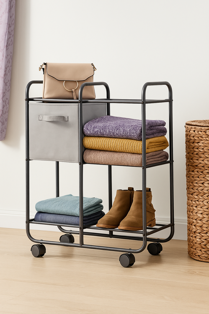 Whitmor Rolling 6-Shelf Organizer