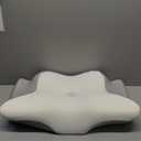 Cervical Neck Pillow, Memory Foam Pillows for Neck and Shoulder Pain Relief, 2 Heights Ergonomic Pillow with Breathable Ice Silk Cover, Neck Support Pillow for Stomach Sleepers White