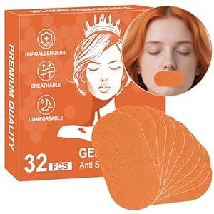 Mouth Tape for Sleeping - 32 Pack Orange Anti-Snoring Strips for Improved Nose Breathing and Snore Reduction, Gentle Transparent Tape Strips, Pain-Free Removal and Hypoallergic Tape Mouth Tape for Sleeping - 32 Pack Orange Anti-Snoring Strips for Improved Nose Breathing and Snore Reduction, Gentle Transparent Tape Strips, Pain-Free Removal and Hypoallergic Tape