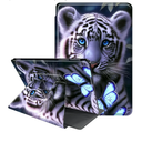 Case for Samsung Galaxy Tab A9+ / A9 Plus 11 Inch 2024 2023-360 Degree Rotating Multi-Angle Viewing Protective Cover with Auto Sleep/Wake,Butterfly Tiger