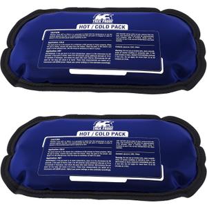 Ice Pack  Reusable Hot and Cold Therapy Gel Wrap Support Injury Recovery, Alleviate Joint and Muscle Pain  Rotator Cuff, Knees, Back & More (Gel Packs (2) Without Wrap)