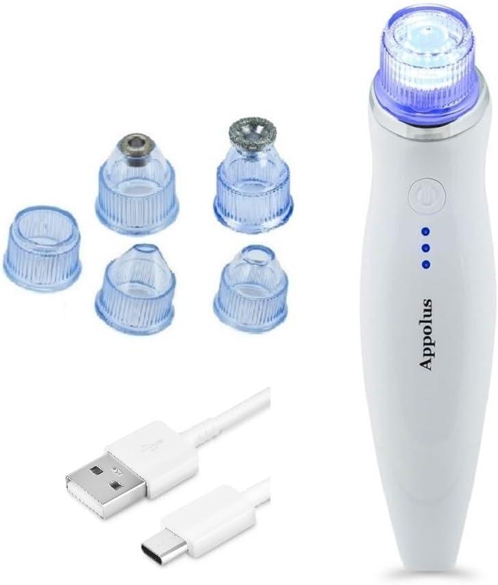 3-in-1 Diamond Microdermabrasion Machine - Vacuum & Light Therapy Tool - Anti-Aging Device for Face & Neck - Skin Tightening - Wrinkle Reducing - Jawline Definition