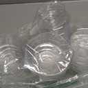 WDF 7oz Clear Dessert Cups Disposable - 96 Pack Dessert Cups With Mini Gold Spoons Plastic Parfait Cups Medium to Large 48 Ice Cream Plastic Cups & 48 Gold Tasting Spoons for Party & Thanksgiving