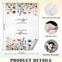 JINYO Spring Wildflower Floral Kitchen Dish Towels, Floral Hand Towels for Bathroom, Spring Kitchen Bathroom Decor, 16x24 Inch