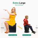 Ann Katy Upgrade XL Portable Toilet for Adults, Extra Large Portable Travel Floding Toilet, Camping Tall Toilets with Lid for Adults and Kids Compact Potty for Car,Hiking,Beach and Camping