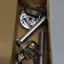 Mega Handles Ronn Privacy Lever & Lock Door Handle Set for Hallway, Closet and Bathroom, Keyless Lock, Heavy Duty Door Levers, Fits All Standard Door Sizes, Screws Included - Satin Nickel (1 Pack)