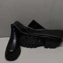 CouieCuies Women's Knee High Boots Black Tall Boot Lug Sole Shoes Stretch Below the Knee Comfortable Thick Sole Dressy Half Zipper Size 39