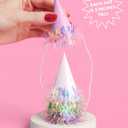 xo, Fetti Iridescent Foil Mini Party Hats, 10 pcs. | Cute Birthday Decorations, Bachelorette Hair Accessory, Kids Bday Outfit, Fun Dinner Celebration Decor