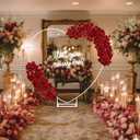 VIHOSE 6.6ft Large Metal Heart Arch Stand and Will You Marry Me LED Neon Light Sign Wedding Hanging Wall Decor for Proposal, Bridal, Engagement and Birthday Party(White)