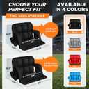 Stadium Seats with Back Support 2 Pack, 12-Grid Ergonomic 4.7" Thick Bleacher Chairs for All-Day Comfort, 6 Reclining Positions, Portable Extra Wide Adjustable Stadium Chair for Football & Baseball, Wide|22.5"|2 Pack