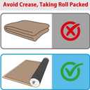 15ft Natural Jute Hallway Runner Rug Non Slip Washable, Rubber Backed Long Khaki Indoor Entryway Runner, Absorbent Kitchen Carpet Sink Rug