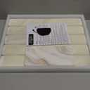 Large Stone Dish Drying Mat for Kitchen Counter, Quick Dry Stone Dishes Mats, Marbled Water Absorbing Diatomaceous Earth Drying Pad for Countertop Bottles Utensils Cups (Yellow White 24"x16"&8"x4")