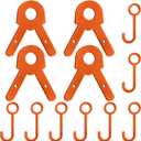 Jenaai 2 Sets Shooting Target Stand Kit Steel Hanger Holder DIY Gong Target Kit for 1 Inch Electric Metallic Tube Conduit (Orange)