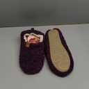 EverFoams Womens Soft Curly Full Slippers Memory Foam Lightweight House Shoes Cozy Loafer with Polar Fleece Lining (8.5, Dark Aubergine)