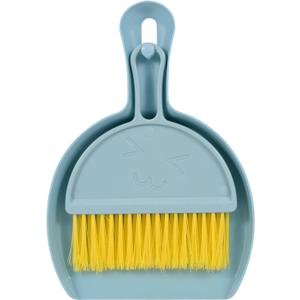 2 x Shaloxar Small Broom and Dustpan Set,mini Compact Portable, for Home, Sofas, Kitchen countertops, Storage Shelves, Office desks, bathrooms, and pet Areas (Blue)