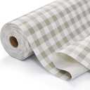 Drawer and Shelf Liner for Kitchen Cabinet Liner Non-Adhesive Non-Slip Shelf Thick Strong Grip Waterproof Contact Paper Easy to Clean for Shelves, Cupboard, Desks,Green Plaid,12IN X 10FT