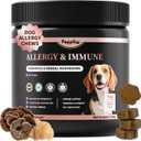 Turkey Tail Mushroom for Dogs, Dog Allergy Chews, Probiotics for Dog Allergy Relief - Itchy Skin Allergy Paw Relief - Seasonal Allergies & Immune Gut Health & Joint, Chicken Flavor - 90 Count