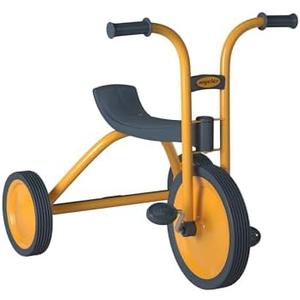 MYRIDER Toddler Trike, Kids Tricycle for Preschool, Daycare, Playground Kids Tricycles, Rubber Tires, Yellow/Black, 12" Midi
