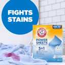 Arm & Hammer Power Sheets Laundry Detergent, Fresh Linen 50ct, up to 100 Small Loads