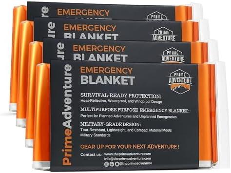 Prime Adventure Emergency Thermal Blanket (Pack of 5)