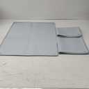 TidyFriend 2 Pk Pee Pad Holder Tray for 30 x 23 Pee Pads with Corner Lock Holes, Raised Edges, Non-Spill, Easy to Clean Silicone Dog Potty Tray Holder, For Indoor Floor Protection (Light Grey)