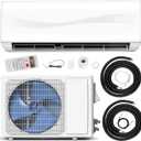 Glacer 12000BTU Mini AC Split-System, 20 SEER2 Ductless Air Conditioner w/Pre-Charged Condenser, White (12000btu, 115V, 20 Seer2)