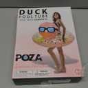 POZA Inflatable Duck Pool Float Tube- Heavy Duty Vinyl UV Resistant Confetti Pool Duck Floatie, Animal Pool Float Swim Ring Pool Inflatables for Kids and Adults for Beach, Party, Vacation (Rose Gold)